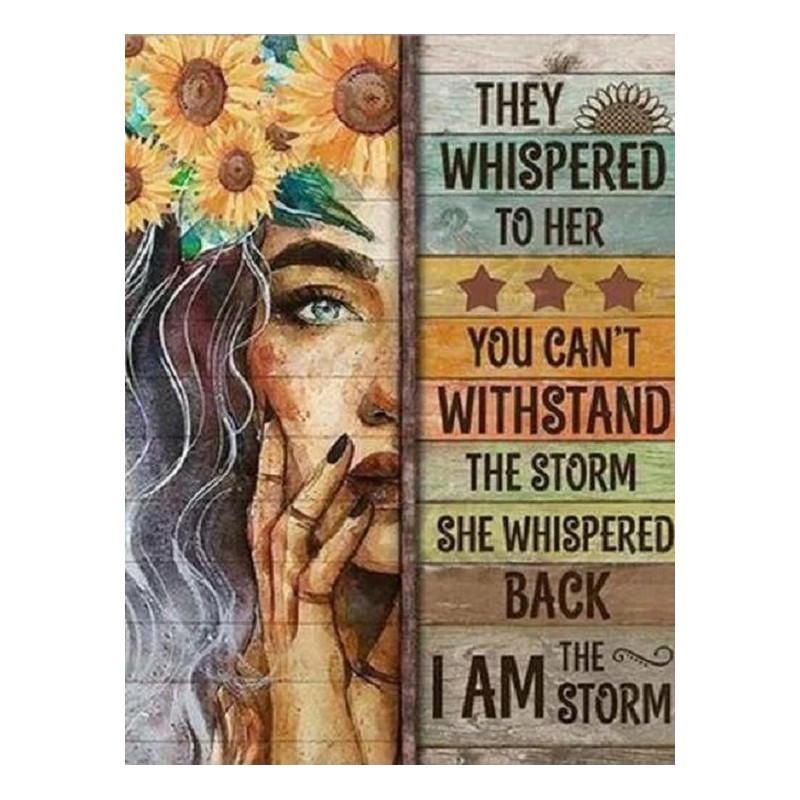 Diamond Painting Pakket - I Am The Storm - 50x40 cm