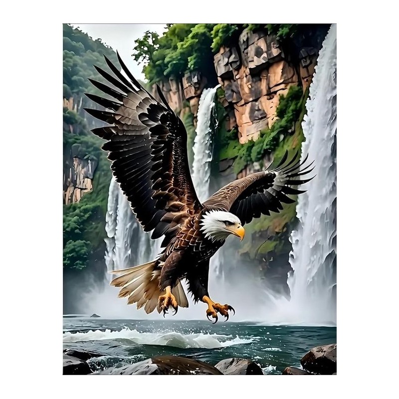 Diamond painting - adelaar -  50x40 cm