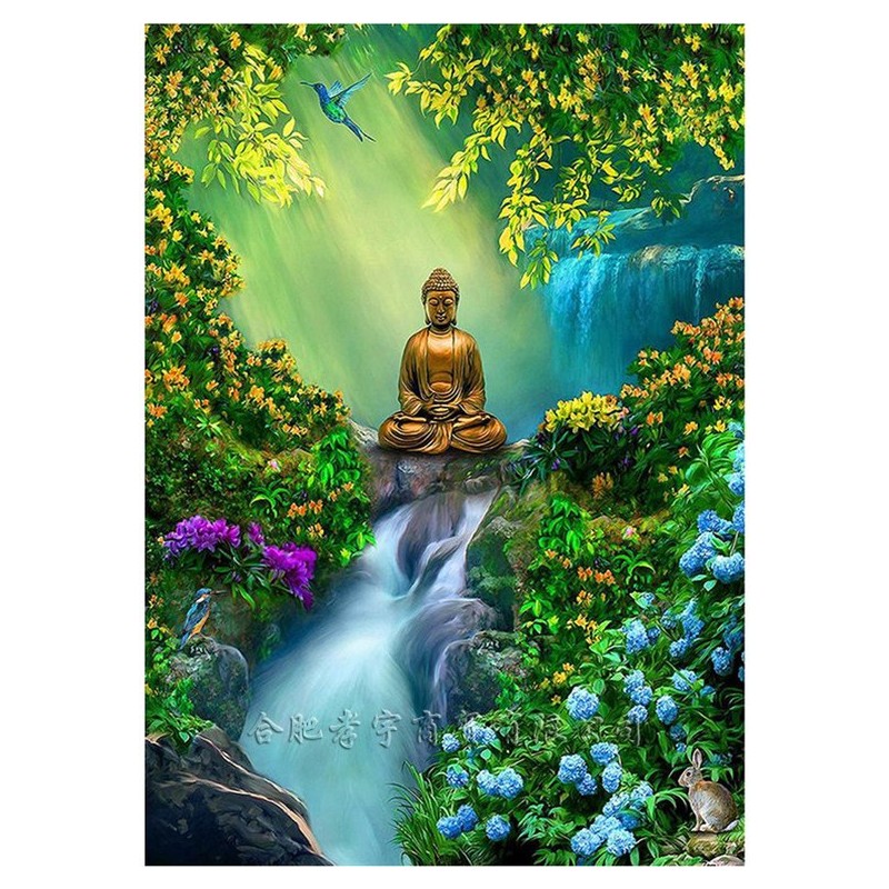 Diamond painting - boeddha - 50x40 cm