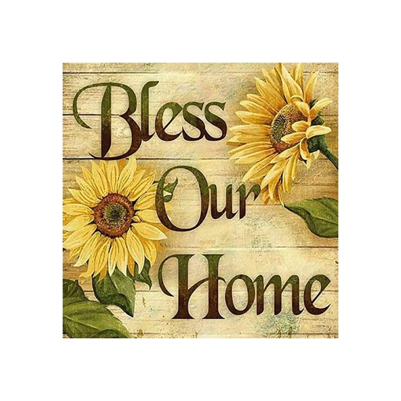 Diamond Painting - BLESS OUR HOME - 40x30cm
