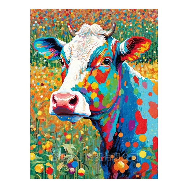 Diamond painting - koe -  30x20 cm