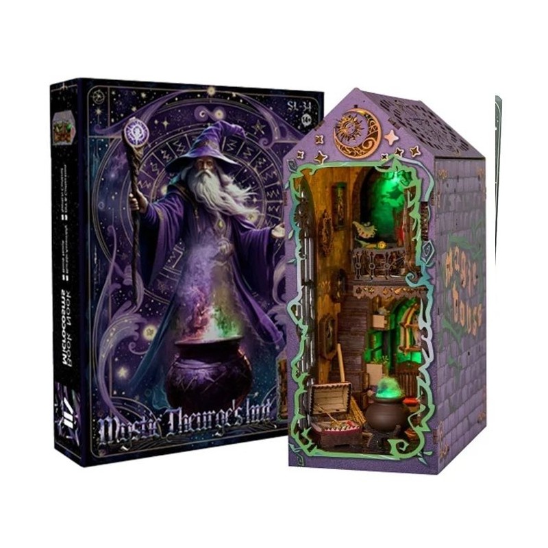 Book Nook Wooden 3D Puzzle Magic Wizard House"