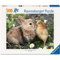 Rabbit and chick 500 stukjes
