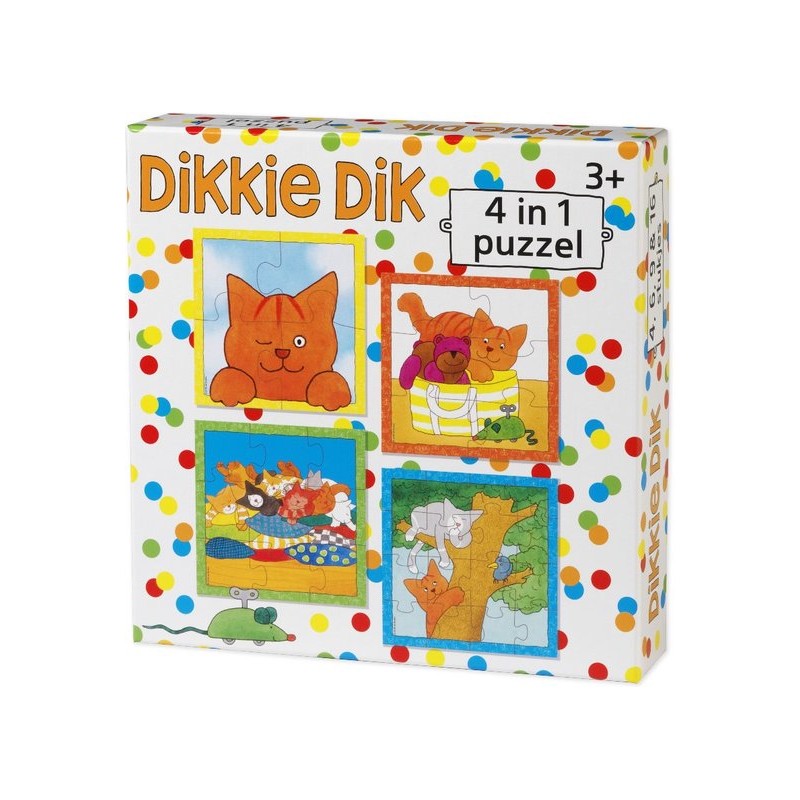 Dikkie Dik puzzel 4 in 1