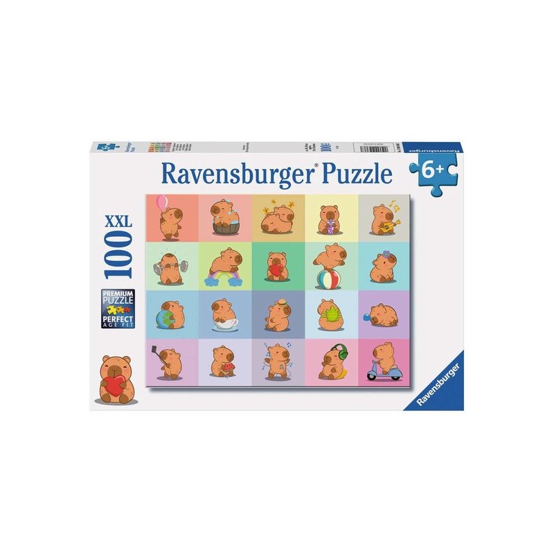 Ravensburger Capybara Puzzel - Kinderpuzzel 100 XXL Stukjes