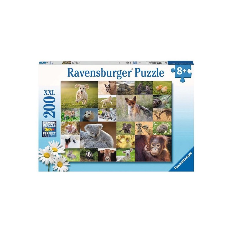 Ravensburger puzzel Schattige babydieren - Legpuzzel - 200 XXL stukjes