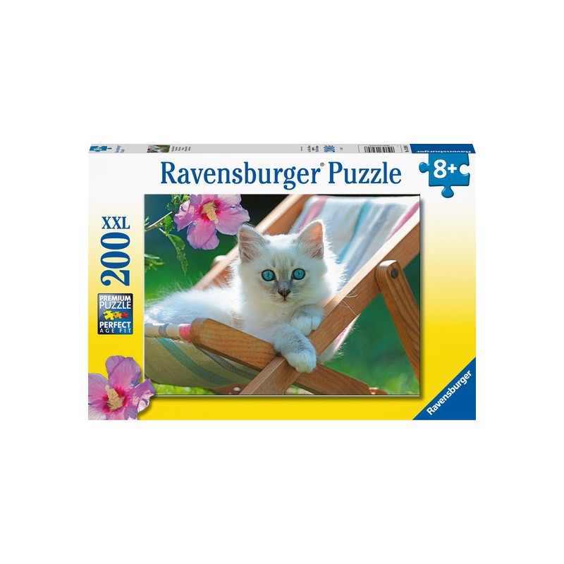 Ravensburger puzzel Wit katje - legpuzzel - 200 stukjes