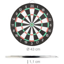 Dartbord X1 - 43 cm -...