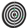 Dartbord X1 - 43 cm - tweezijdig speelbaar - klassiek - met 6 pijlen - thuis - steeldarts - zwart-wit