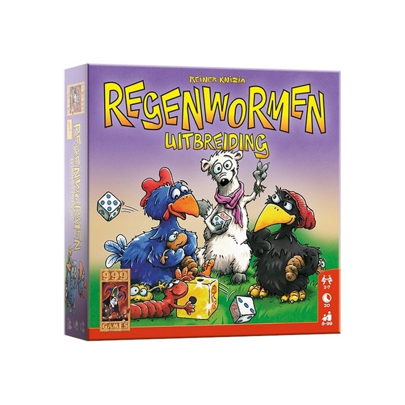 999 Games - Regenwormen Uitbreiding - Dobbelspel