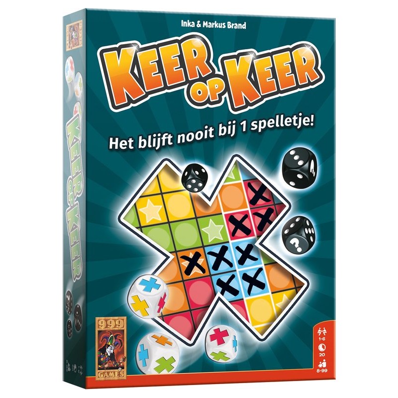 999 Games - Keer op Keer - Dobbelspel - Hét dobbelspel voor het hele gezin - Gezelschapsspel - Familiespel - Educatief spel
