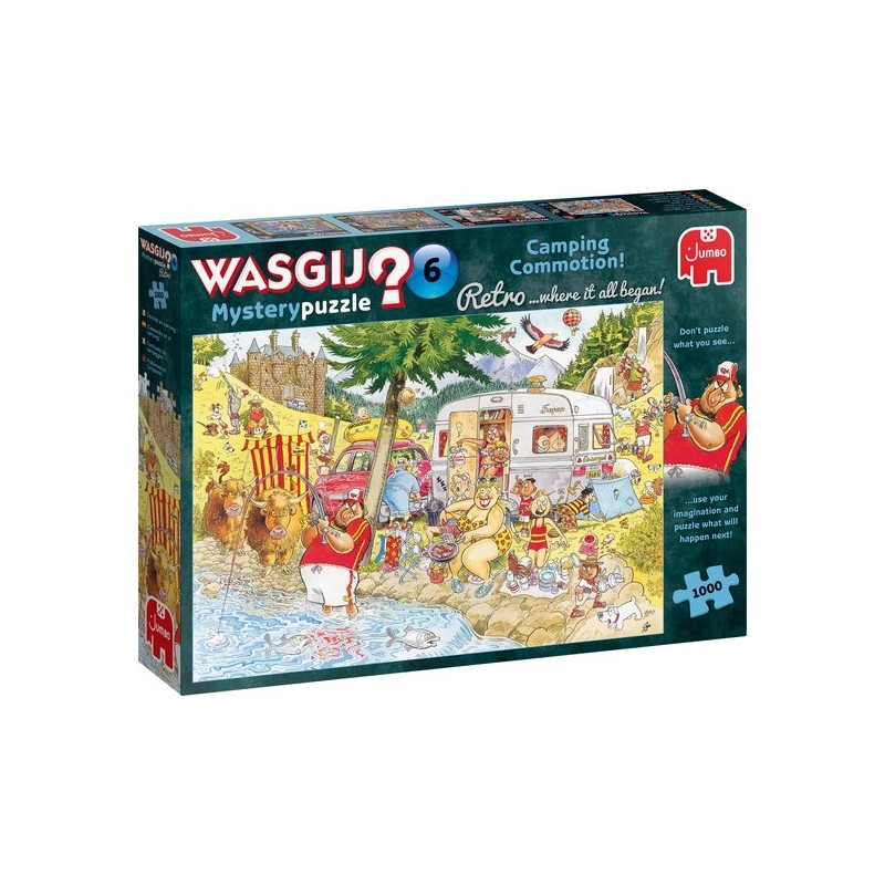 Wasgij Retro Mystery 6 Onrust Op De Camping! puzzel - 1000 stukjes