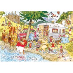 Wasgij Retro Mystery 6 Onrust Op De Camping! puzzel - 1000 stukjes